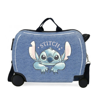 Disney Wielokierunkowa walizka na 2 kółkach Stitch Expecting niebieska