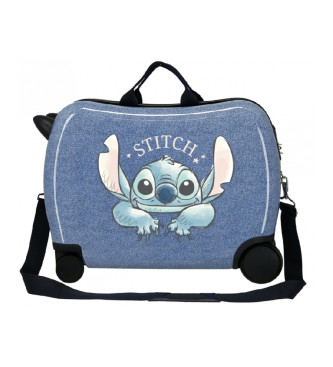Disney Wielokierunkowa walizka na 2 kółkach Stitch Expecting niebieska