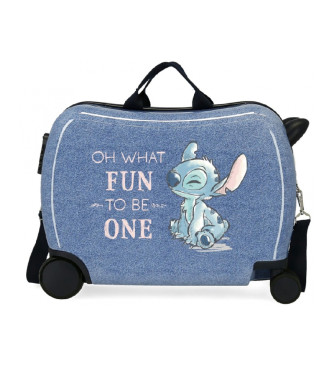 Disney Valise Stitch Fun to be one 2 roues multidirectionnelles bleu
