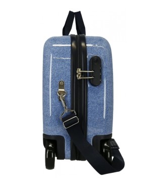 Disney Suitcase Stitch Means family 2 multidirectional wheels blue