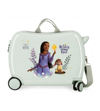 Disney Suitcase Wishes come true 2 wheels multidirectional green