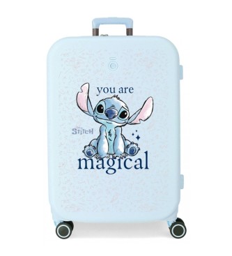 Disney Mittelgroer Koffer Stitch You are magical 70 cm hellblau