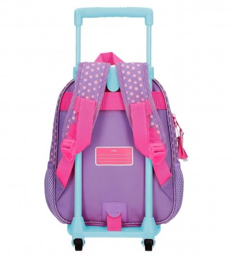Disney Minnie Danes je moj dan otroški nahrbtnik z vozičkom 28 cm lila 