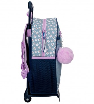 Disney Minnie Style rugzak met trolley blauw -27x33x11cm