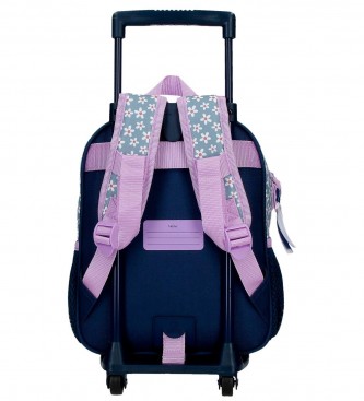 Disney Minnie Style Plecak przedszkolny z wózkiem niebieski -23x28x10cm