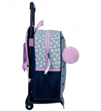 Disney Zaino scuola materna Minnie Style con trolley blu -23x28x10cm-