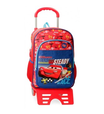 Disney Plecak Cars Lets race 40 cm z wózkiem czerwony