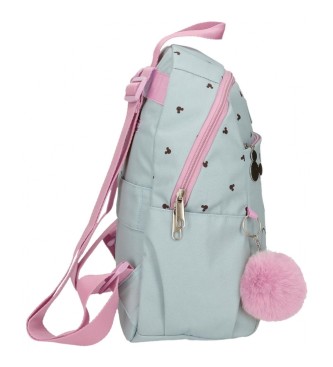 Disney Mickey and Minnie kisses casual backpack blue