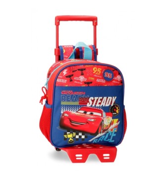 Disney Cars Lets race nursery backpack with trolley red