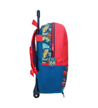 Disney Plecak szkolny Cars RD Trip 33 cm z wózkiem czerwony