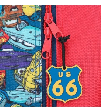 Disney Cars RD Trip mochila escolar de 33 cm com trolley vermelho