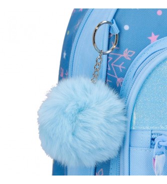 Disney Plecak szkolny Frozen Magic Ice 38cm z możliwością doczepienia do wózka, niebieski