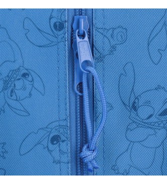 Disney Mala escolar Happy Stitch 40 cm azul marinho