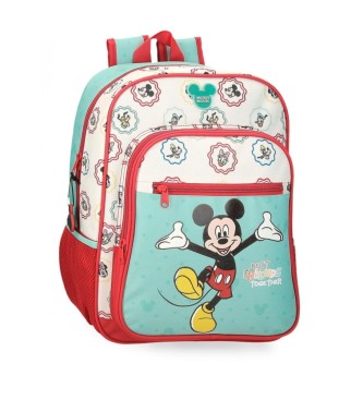 Disney Mickey Bedste venner sammen flerfarvet skoletaske
