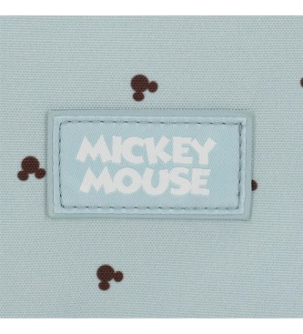 Disney Mickey og Minnie kysser skoletaske med to rum bl