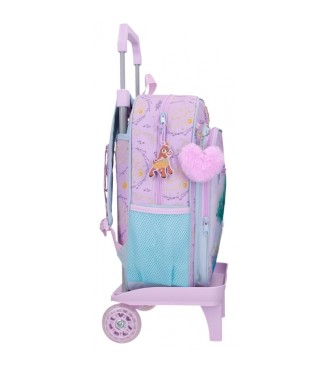 Disney Watch us shine 38 cm plecak szkolny z wózkiem różowy