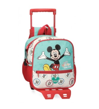 Disney Sac  dos de puriculture Mickey Best friends together avec trolley multicolore
