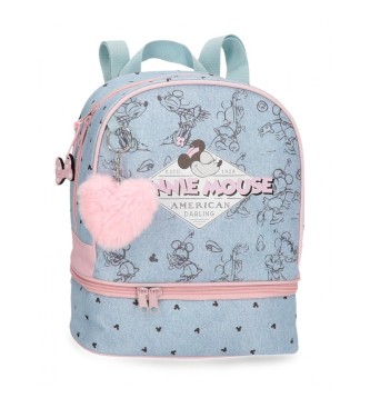 Disney Minnie American darling backpack with blue lunch carrier