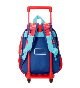 Disney Cars Lets race preschool backpack with trolley red