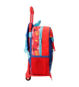 Disney Cars Lets race preschool backpack with trolley red