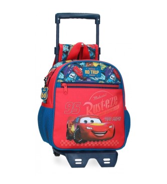 Disney Cars RD Trip 25 cm sac  dos prscolaire avec trolley rouge