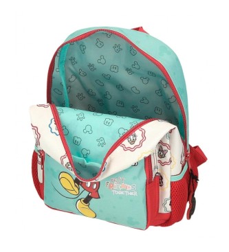 Disney Sac  dos prscolaire Mickey Best friends together avec trolley multicolore