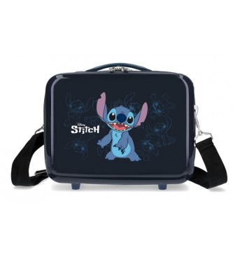 Disney ABS toaletna torba Happy Stitch prilagodljiva črna