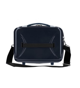 Disney ABS Stitch Face down toilettry bag, navy adaptable