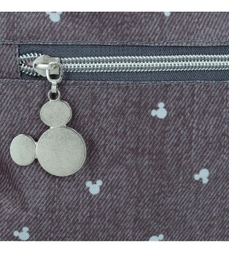 Disney Toilet bag Mickey studs double compartment anthracite