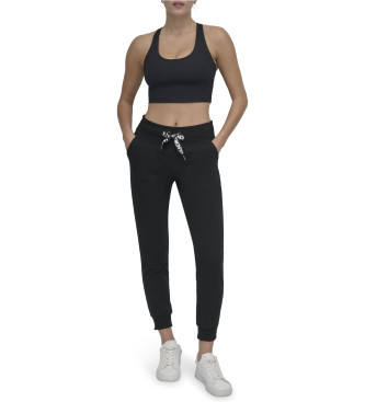 DKNY Calas de cintura alta com logtipo preto