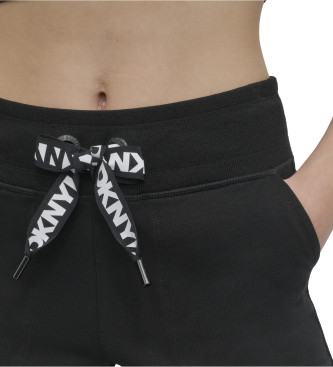 DKNY Calas de cintura alta com logtipo preto