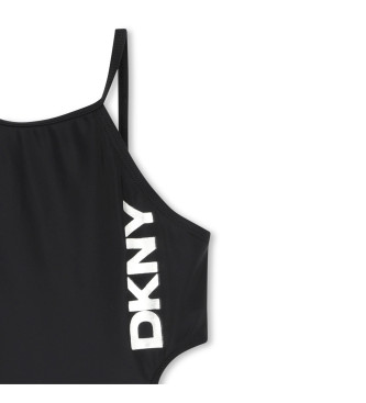 DKNY Czarny kostium kąpielowy z nadrukiem logo