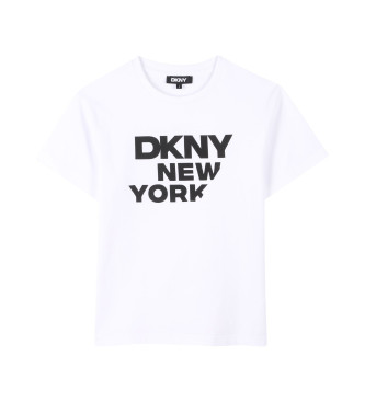 DKNY T-shirt bianca a maniche corte con logo