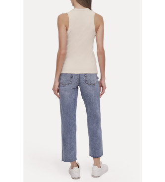 DKNY Beigefarbenes Schwimmer-T-Shirt