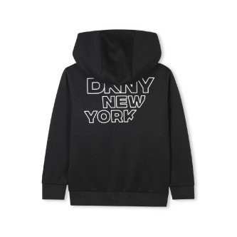 DKNY Cardigan nero con cappuccio