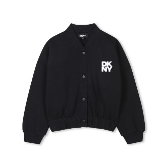 DKNY Cardigan nero in spugna francese