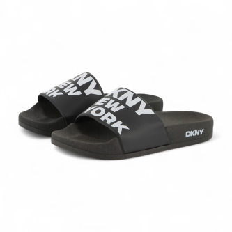 DKNY Chinelos de dedo Logotipo preto