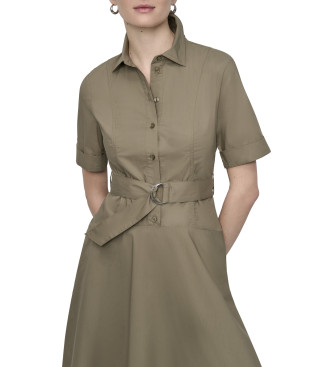 DKNY Vestido com botes castanhos