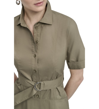 DKNY Vestido com botes castanhos