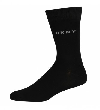 DKNY Lot de 3 chaussettes murales noir, marine, gris