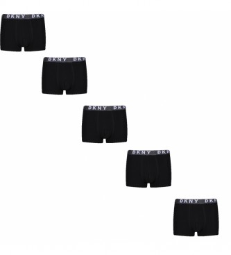DKNY Embalagem de 5 boxers Portland pretos