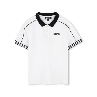 DKNY Polo shirt and shorts set white, black