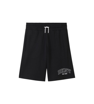 DKNY Verstelbare short met logoprint zwart