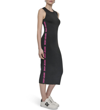 DKNY Obleka Črno besedilo