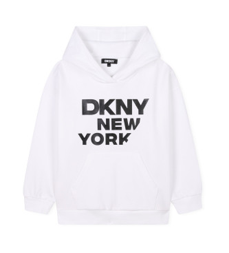 DKNY Sudadera con logo estampado blanco