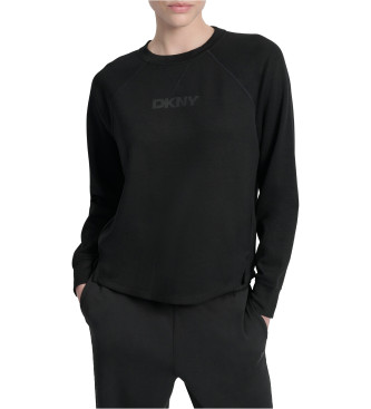 DKNY Bluza z logo czarna