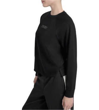 DKNY Bluza z logo czarna