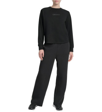 DKNY Bluza z logo czarna