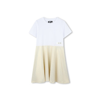 DKNY Bela obleka, zlata