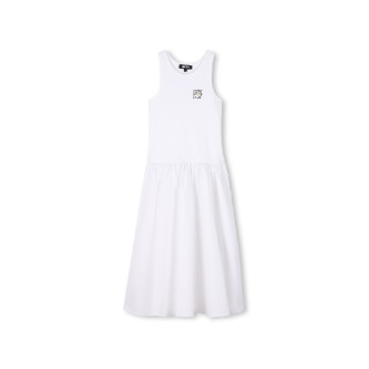 DKNY Biała sukienka midi